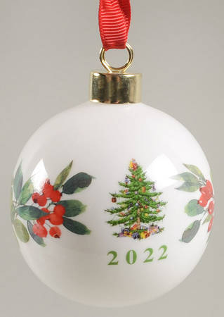 Christmas Tree Annual Bauble 2022 Dated Bauble - With Box Bx2022