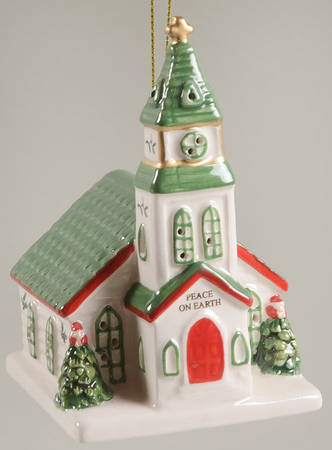 Christmas Tree Ornaments Church - Led - Boxed
