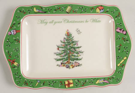 Christmas Tree 9" Sentiment Tray by Spode