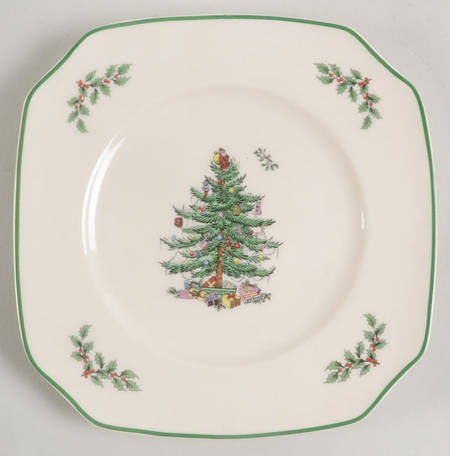 Christmas Tree Square Canape Plate