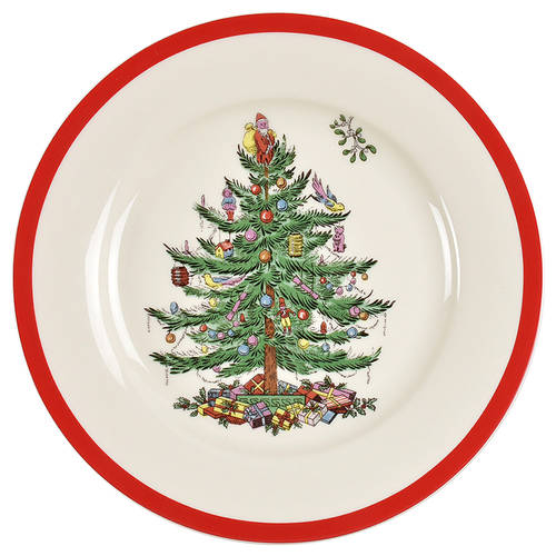 Christmas Tree Salad Plate - Set of 4