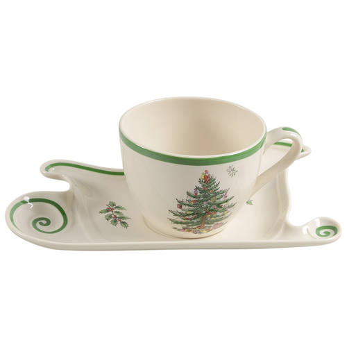 Christmas Tree Jumbo Cup & Saucer Set