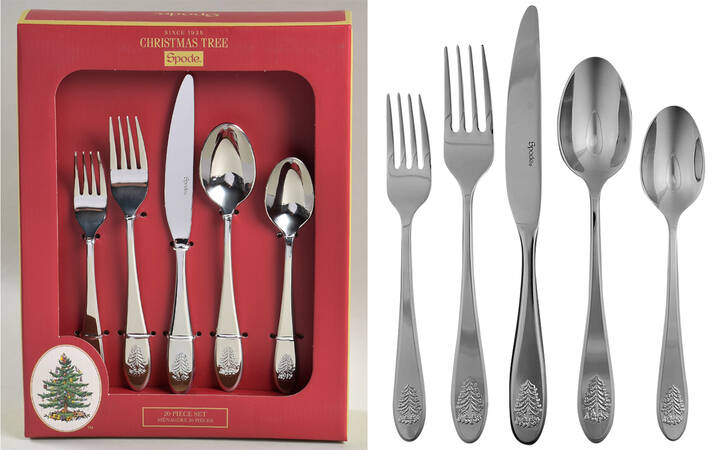 Christmas Tree 20 Pc Flatware Set (4-5pc Place Settings)