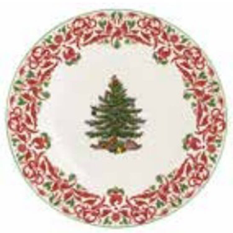 Christmas Tree Rim Soup Bowl