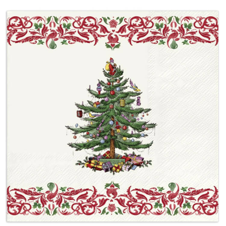 Christmas Tree Pack of 16 of Paper Beverage Napkins