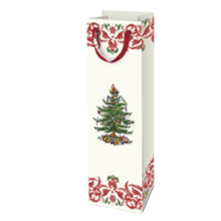 Christmas Tree Paper Wine Bottle Gift Bag
