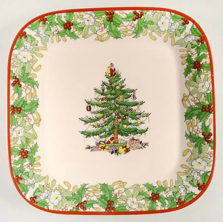 Christmas Tree Square Salad Plate