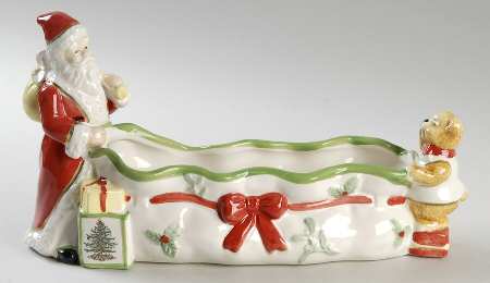 Christmas Tree 11" Oblong Serving Bowl
