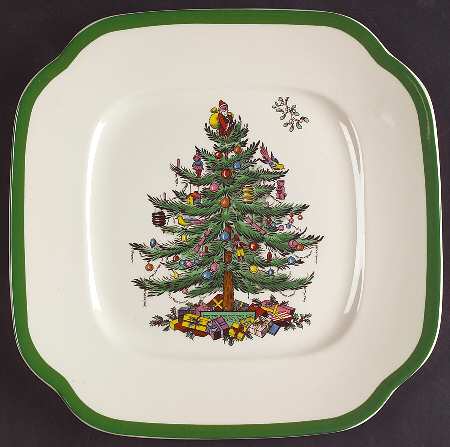 Christmas Tree Square Salad Plate