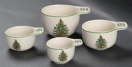 Christmas Tree Measuring Cup Set (1 Cup,1/2 Cup,1/3 Cup,1/4 Cup)