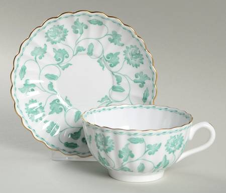 Colonel Jade Footed Cup & Saucer Set by Spode