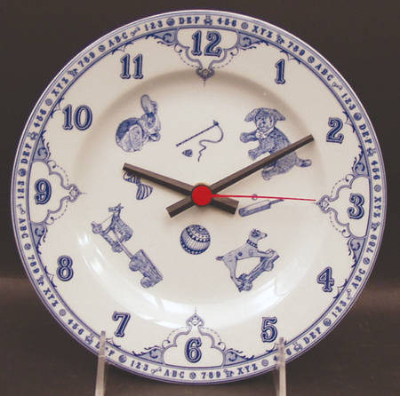 Edwardian Child Collection Blue Clock Plate