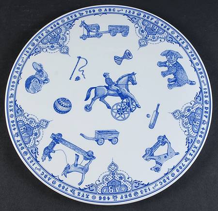 Edwardian Child Collection Blue Cake Plate