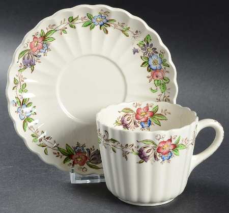 Felicity Flat Cup & Saucer Set by Spode