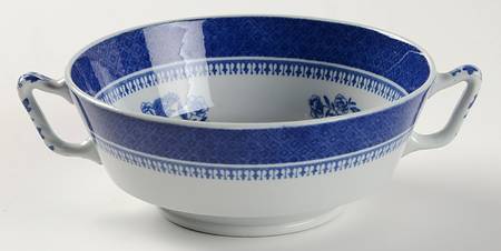 Fitzhugh Blue Footed Cream Soup Bowl