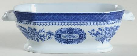 Fitzhugh Blue Sauce Boat No LId