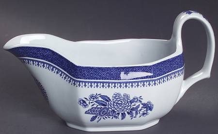 Fitzhugh Blue Gravy Boat