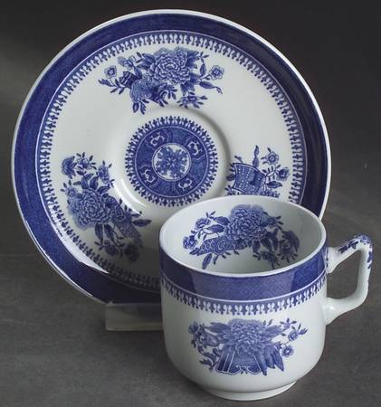 Fitzhugh Blue Footed Demitasse Cup & Saucer Set