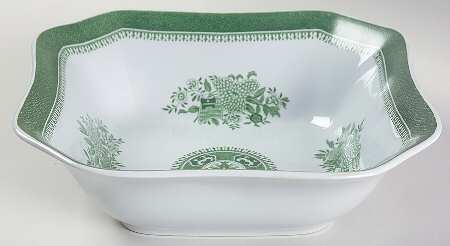 Fitzhugh Green 8" Square Vegetable Bowl