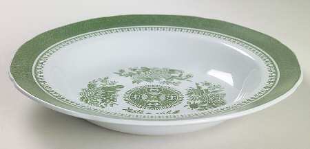 Fitzhugh Green Rim Soup Bowl