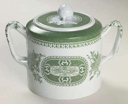 Fitzhugh Green Sugar Bowl & Lid