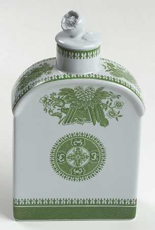 Fitzhugh Green Tea Caddy & Lid by Spode