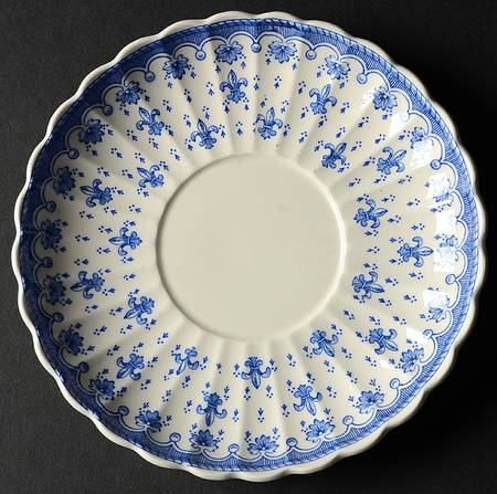 Fleur de Lys Blue (Earthenware, No Trim) Saucer for Oversized Cup