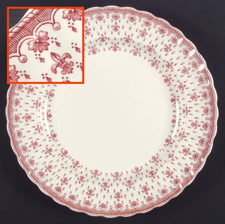 Fleur de Lys Red (Earthenware, No Trim) by Spode
