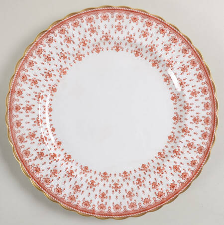 Fleur de Lys Red (Bone, Gold Trim) by Spode