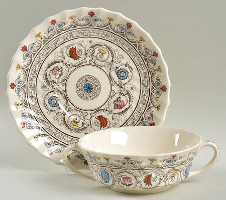 Florence Flat Cream Soup Bowl & Saucer Set