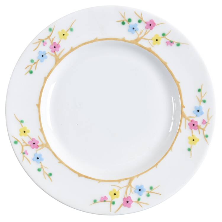 Geisha Multicolor (White Rim) Bread & Butter Plate