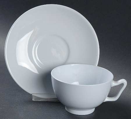 Graystone (Fine Stone) Canton Shape Footed Cup & Saucer Set by Spode