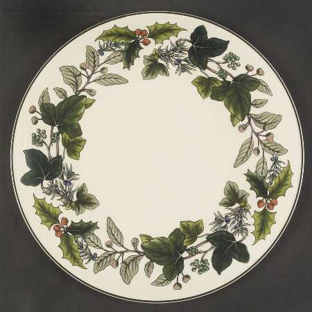 Green Garland Cake Plate