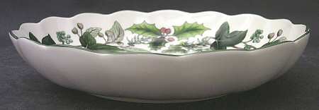 Green Garland Medium Round Fluted Bowl