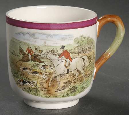 Herring Hunt The Hunt Red Footed Cup by Spode