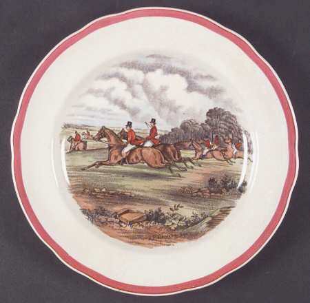 Herring Hunt The Hunt Red Salad Plate by Spode