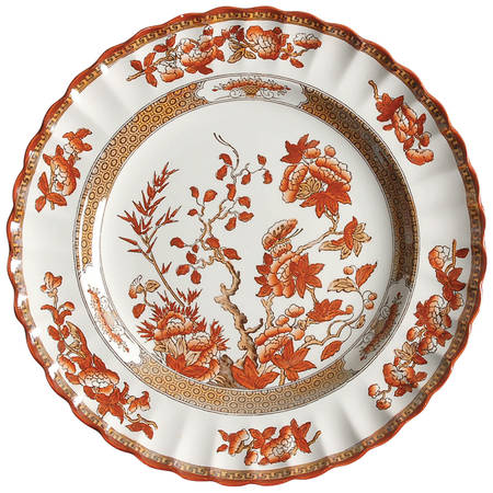 Indian Tree (Orange Rust, Scallop, Red Trim) by Spode