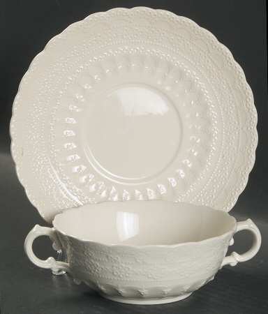 Jewel Flat Cream Soup Bowl & Saucer Set