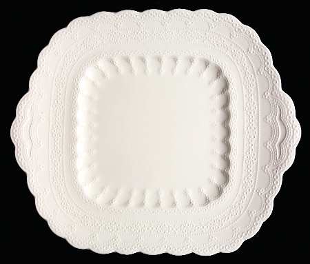 Jewel Square Handled Cake Plate