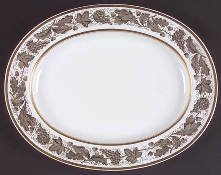 Kent Grey 13" Oval Serving Platter