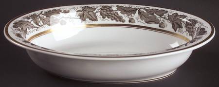 Kent Grey 9" Oval Vegetable Bowl