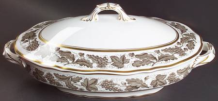 Kent Grey Oval Covered Vegetable