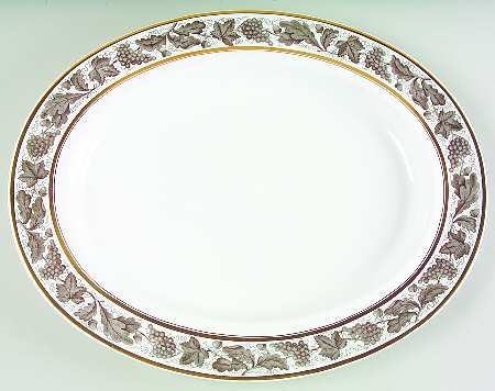 Kent Grey 16" Oval Serving Platter