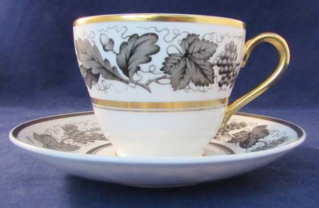 Kent Grey Footed Cup & Saucer Set