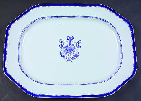 Newburyport Blue (No Gold Trim) 16" Oval Serving Platter