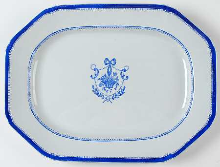 Newburyport Blue (No Gold Trim) 14" Oval Serving Platter