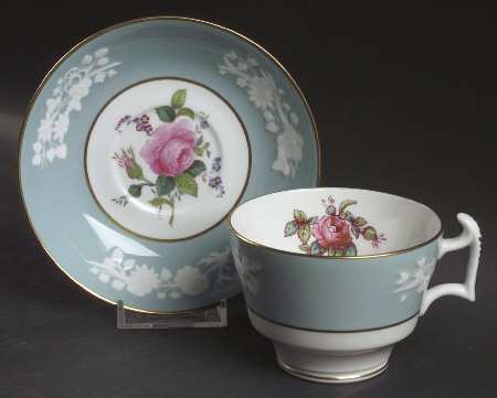 Old Colony Rose Footed Cup & Saucer Set by Spode