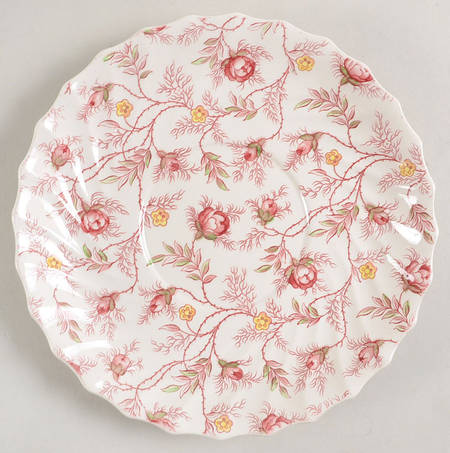 Rosebud Chintz (2-8401, Pink Vine) Saucer for Cream Soup Bowl