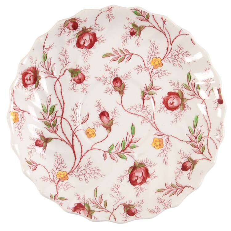 Rosebud Chintz (2-8401, Pink Vine) Saucer for Footed Cup