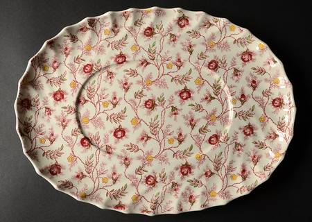Rosebud Chintz (2-8401, Pink Vine) Underplate for Oval Tureen